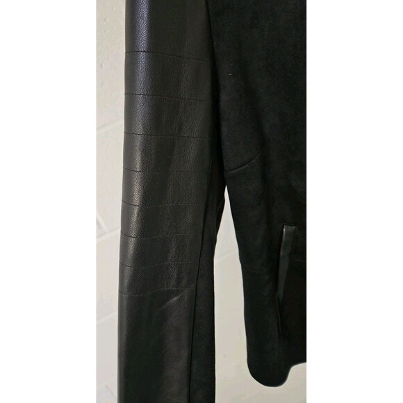 NWT! Bagatelle Collection Faux Suede Leather Drap Collar Open Jacket - Picture 4 of 13